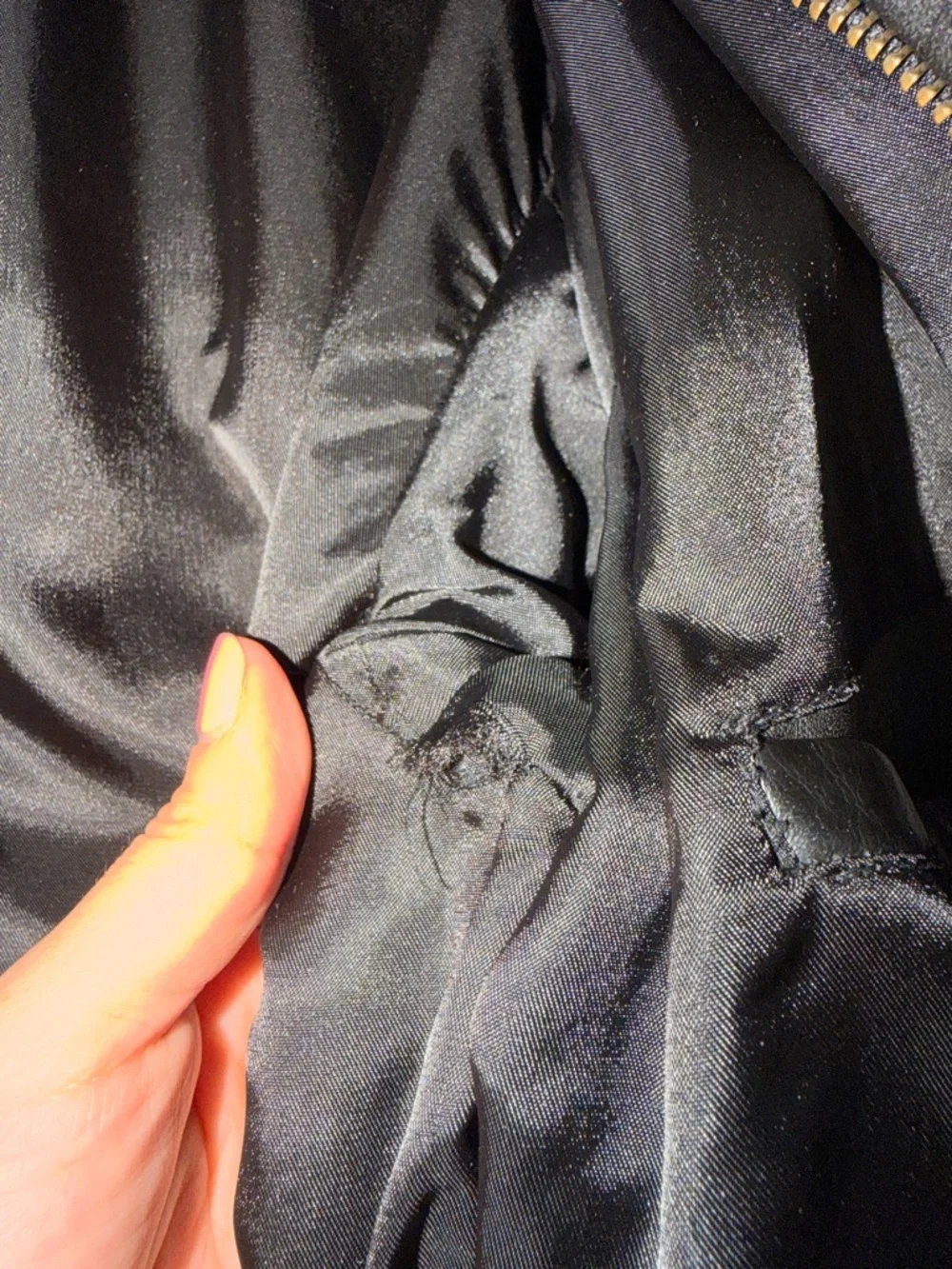 Members Only Black Leather Flight-Style Bomber Jacket‎ Classic Retro Biker M 42